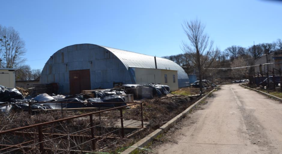 Industrial site with a railway line in Kharkov